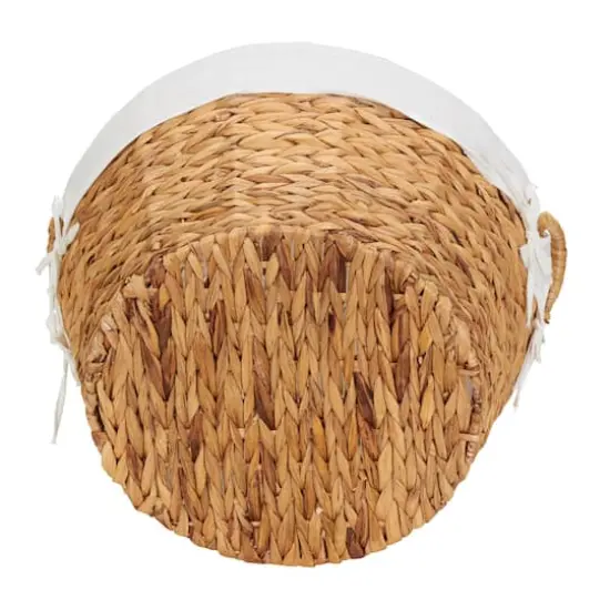Household Essentials 12.5" Round Wicker Laundry Basket with Handles Natural {8}