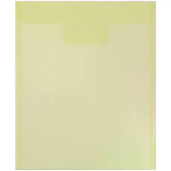 JAM PAPER Plastic Tuck Flap Letter Open End Envelopes, 12ct. Yellow {1}