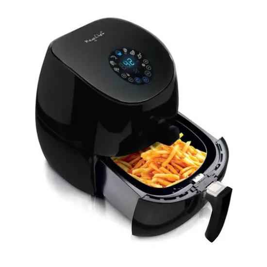 MegaChef 3.5qt. Sleek Black Airfryer & Multicooker With 7 Pre-programmed Settings {6}