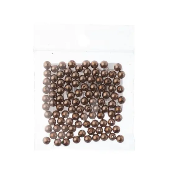 Preciosa Maxima 4mm Glass Nacre Pearls, 100ct. Bronze {3}
