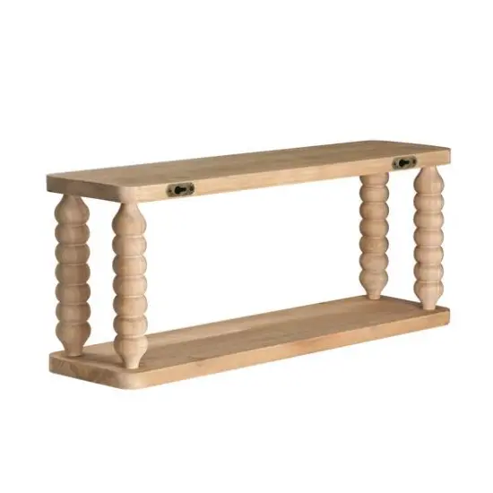 American Art Decor Galleon Wall Shelf, Brown - 22" x 9" {8}