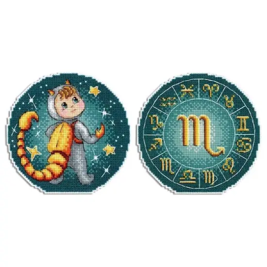 MP Studia Zodiac Signs Scorpio Plastic Canvas Counted Cross Stitch Kit {1}