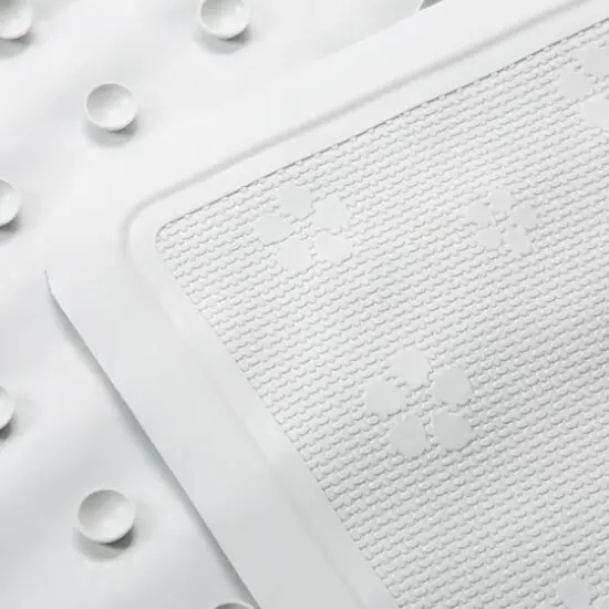 Bath Bliss White Large Bath Mat {6}
