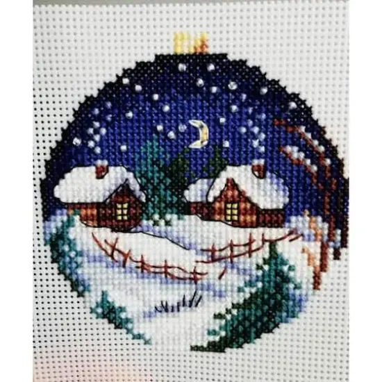 MP Studia Winter Landscape Plastic Canvas Counted Cross Stitch Kit {8}