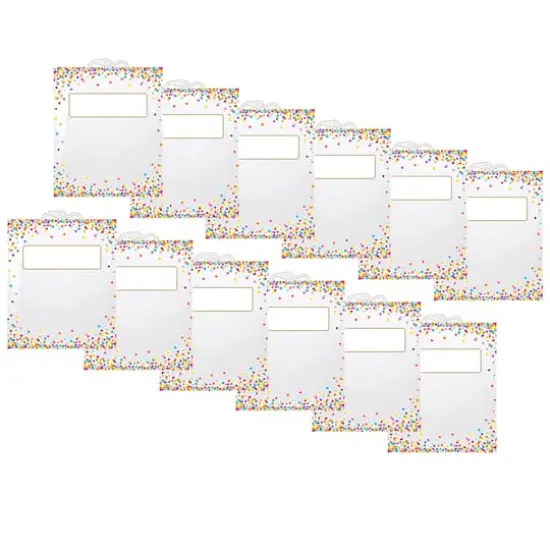Ashley Productions&reg; 11" x 16" Hanging Confetti Pattern Storage/Book Bags, 12ct. {1}
