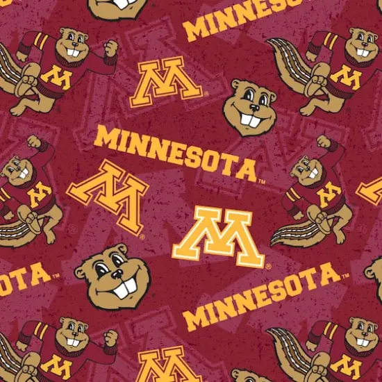 NCAA University of Minnesota Golden Gophers Cotton Fabric {1}