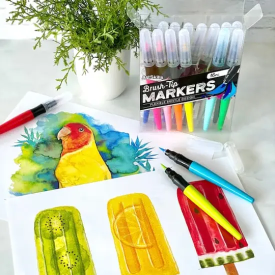ArtSkills&reg; Brush Tip Markers, 16ct. {4}