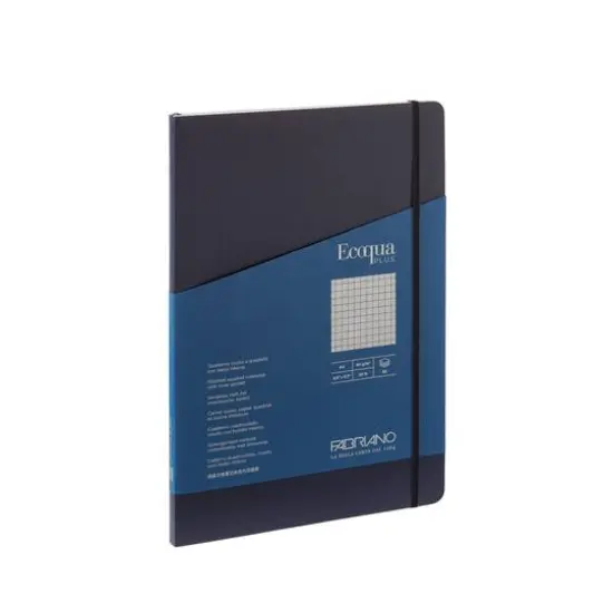 Fabriano&reg; Ecoqua Plus Stitch-Bound Graph Notebook Navy {1}