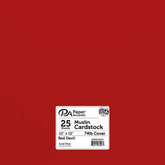 PA Paper&trade; Accents 12" x 12" 74lb. Cardstock, 25 Sheets Devil Red {1}