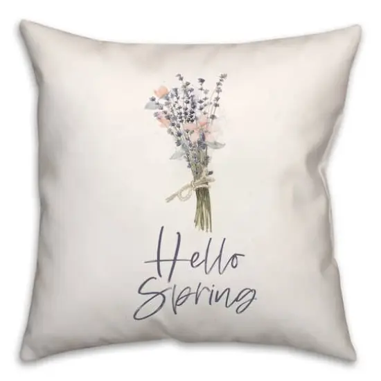 Bundle Hello Spring Flowers 18" x 18" Throw Pillow {3}