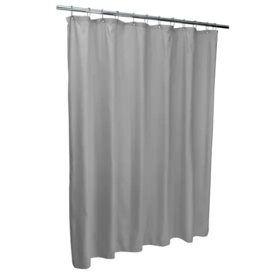 Bath Bliss Microfiber Soft Touch Diamond Design Shower Curtain Liner Silver {10}