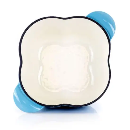 MegaChef 3qt. Blue Pepper Shaped Enameled Cast Iron Casserole {4}