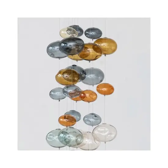 Hello Honey&reg; 4ft. Blue Azure Bubbles Hand-Blown Glass Garland {4}