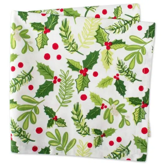 DII&reg; Boughs Of Holly Print Napkin Set, 6ct. {3}