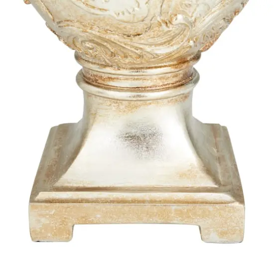 Gold Polystone Traditional Vase, 7" x 7" x 7" {5}