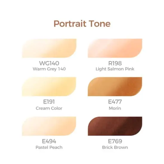 Ohuhu&reg; Oahu 6 Color Portrait Alcohol Marker Set {3}