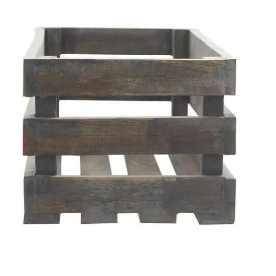 Brown Mango Wood Farmhouse Tray Set {7}