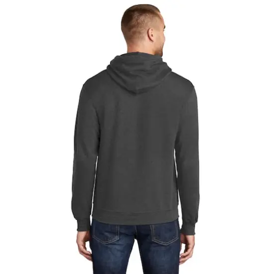 Port & Company&reg; Tall Core Fleece Pullover Hooded Sweatshirt Dark Heather Grey {5}