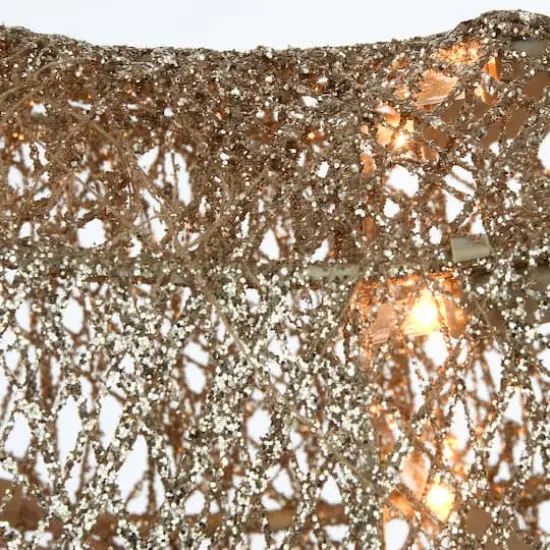 Crystal Splendor Champagne Doe and Fawn with 105 LED Mini Lights {6}