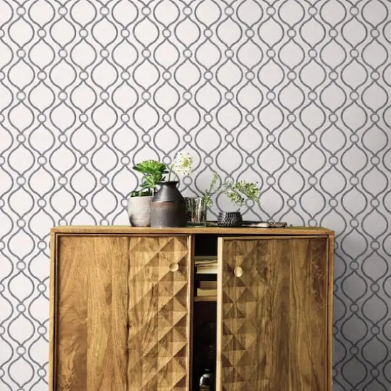 Surface Style Curveball Peel & Stick Wallpaper Noir {4}