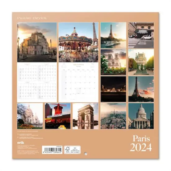 TF Publishing 2024 Paris Bilingual Wall Calendar {3}