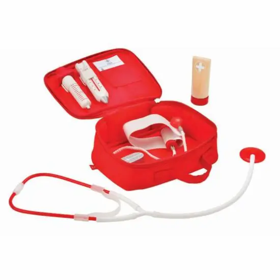Hape Red Doctor on Call Wooden Playset {4}