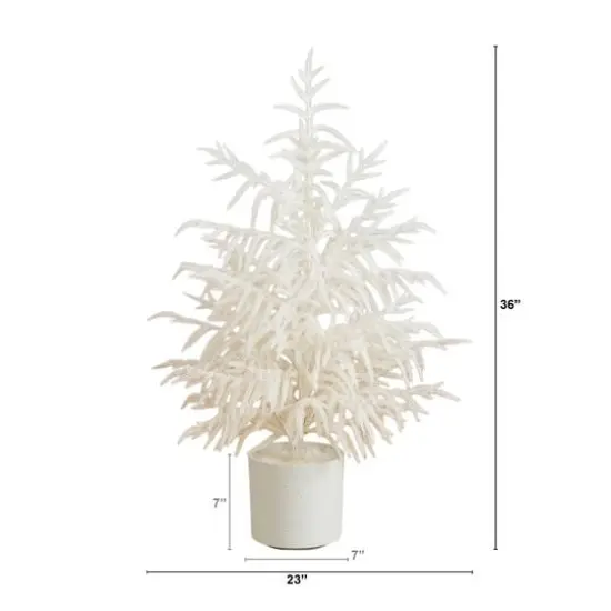 3ft. Artificial Real Touch White Norfolk Island Pine Christmas Tree with Natural Look {3}