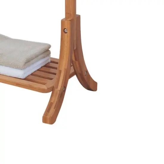 Organize It All Freestanding Bamboo Towel Rack {5}