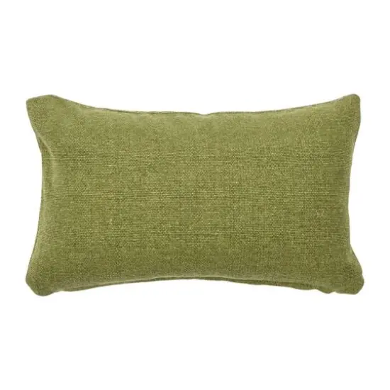 Hello Honey® 20'' x 12" Woven Canvas Lumbar Pillow Cover Green {1}