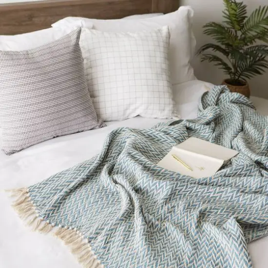 DII&reg; Zig-Zag Throw Storm Blue {7}