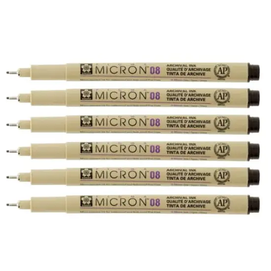 Pigma&reg; Micron&trade; 08 Fine Line Black Pens, 6ct. {4}