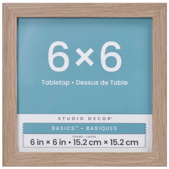 Basics™ 6" x 6" Linear Tabletop Frame by Studio Décor® Natural {1}