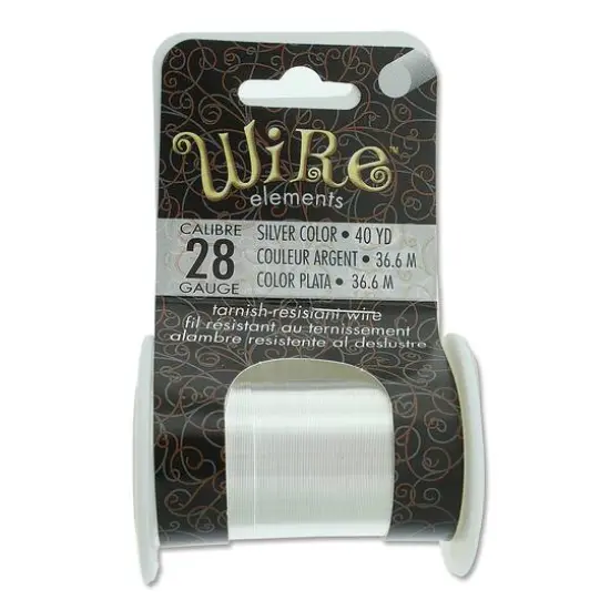 The Beadsmith&reg; Wire&trade; Elements 28 Gauge Tarnish-Resistant Wire Silver {1}