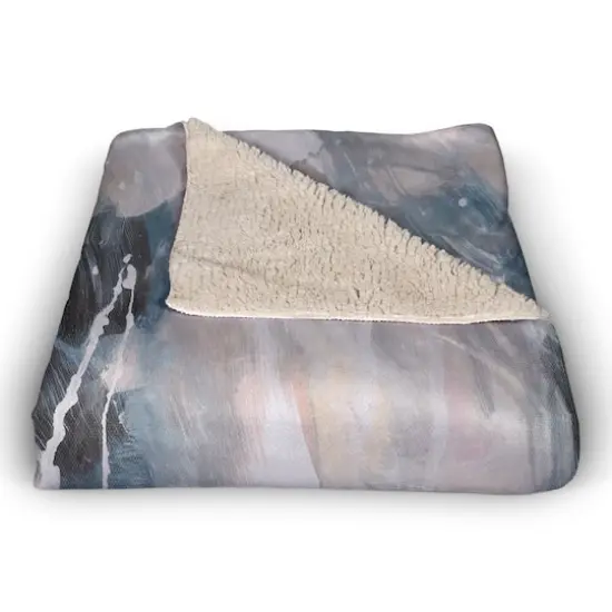 Muted Pastel Painting Sherpa Fleece Blanket {3}
