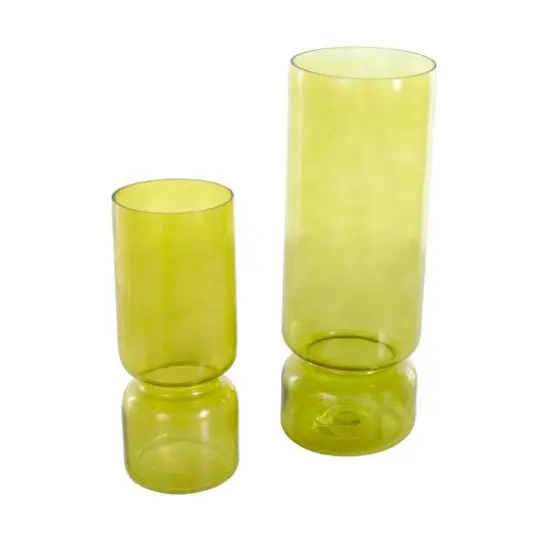 Green Modern Round Glass Vase Set {9}