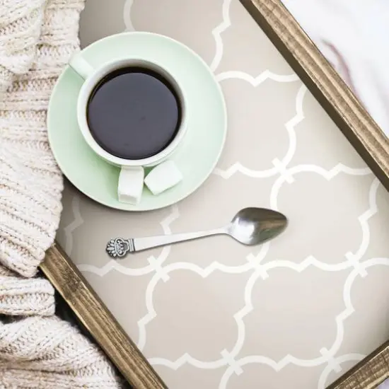 RoomMates Modern Trellis Peel & Stick Wallpaper Beige {6}