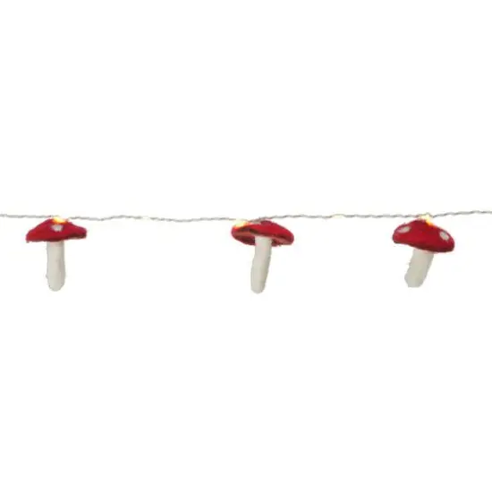 20ct. Warm White LED Felt Mushroom String Lights by Ashland® {1}