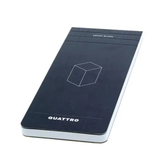 Global Art Quattro Black Blank Journal, 3.5" x 8.25" {4}