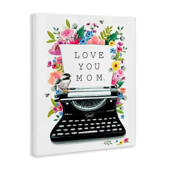 Stupell Industries Love You Mom Typewriter Canvas Wall Art {4}