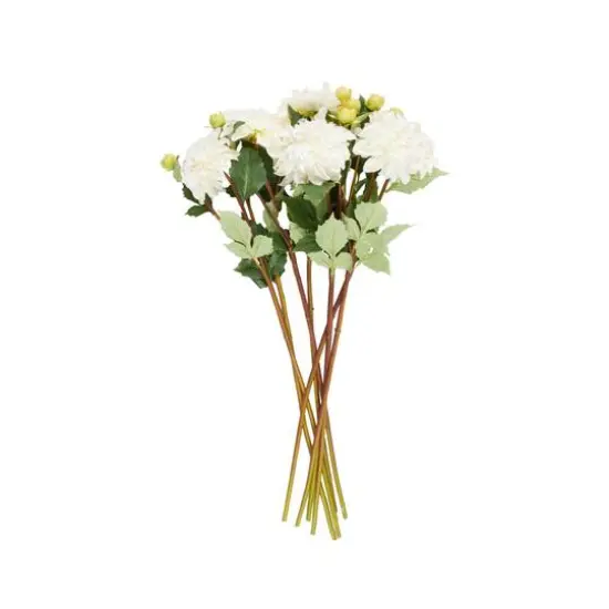 30" White Dahlia Artificial Flower Stem, 8ct. {7}