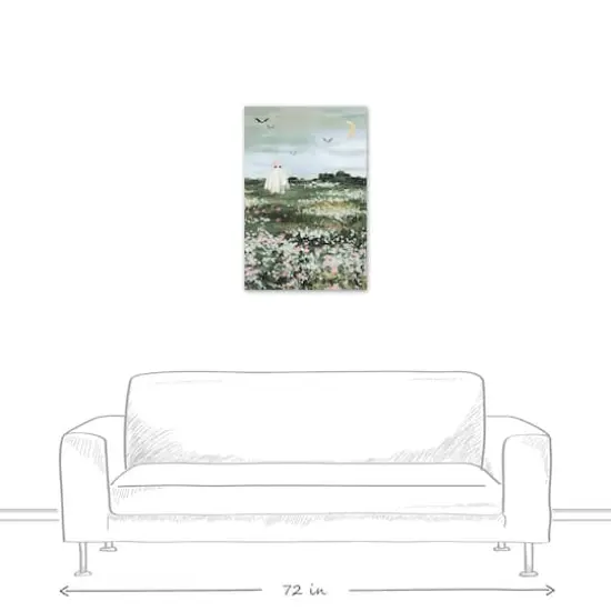 Flower Field Ghost Canvas Wall Art {6}