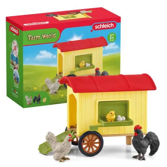 Schleich Farm World Mobile Chicken Coop Playset {9}