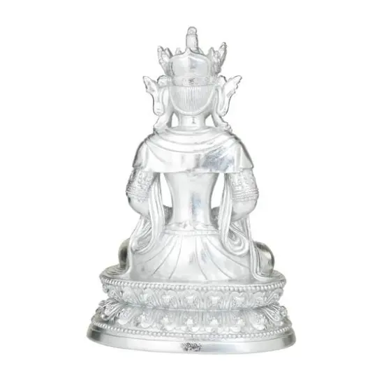 Silver Resin Bohemian BuddhaSculpture, Set of21" x 14" x 10" {6}