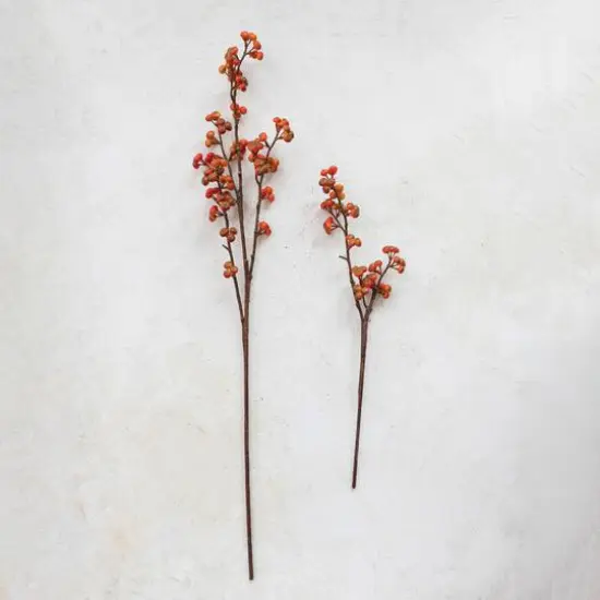 Hello Honey&reg; 22" Orange Faux Berry Stem {3}