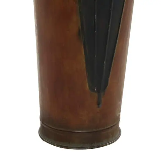 Set of 2 Brown Metal Rustic Vase, 21", 16" {10}