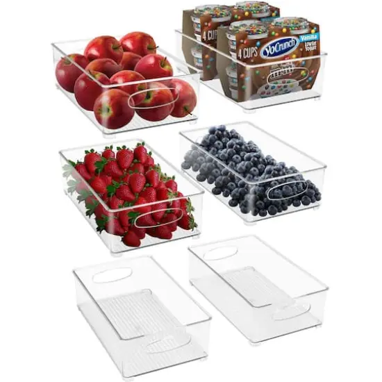 Sorbus Medium Clear Fridge & Pantry Storage Bins {1}