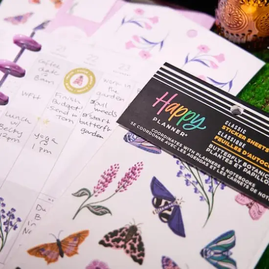 The Classic Happy Planner&reg; Butterfly Botanics Sticker Book {12}