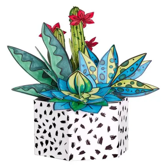 Faber-Castell&reg; Pop Up Coloring Succulent Bouquet {6}