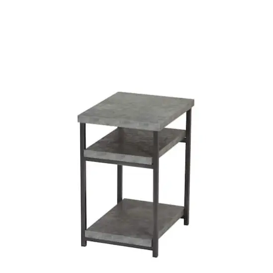 Household Essentials Jamestown 2-Shelf End Table Gray {1}