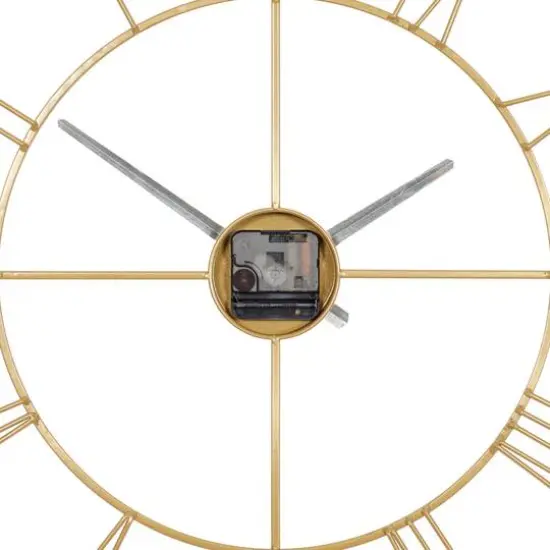 CosmoLiving by Cosmopolitan 24" Metal Square Wall Clock Gold {7}